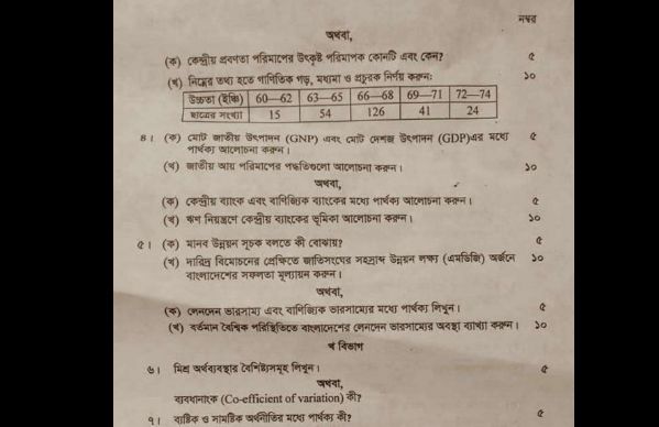 মন্ত্রনালয়ের নির্দেশকে বৃদ্ধাঙ্গুলি  দেখিয়ে চড়ামূল্যে প্রশ্ন বিক্রি