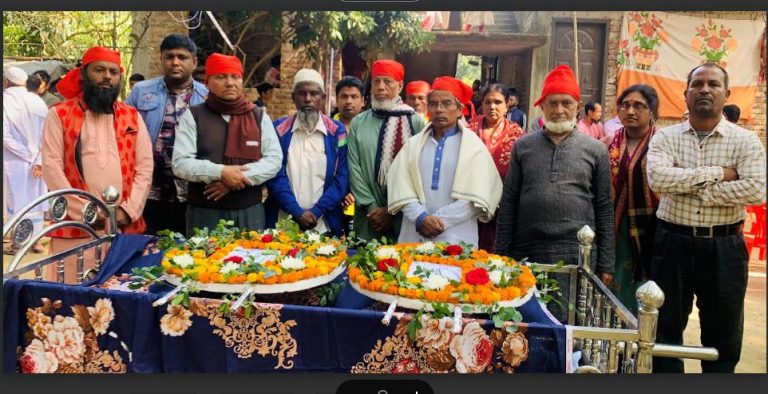 দেবীদ্বারে সিপিবি নেতা কমরেড আবুল কাসেমকে ফুলের শুভেচ্ছায় শ্রদ্ধা- ভালোবাসায় চিরবিদায়