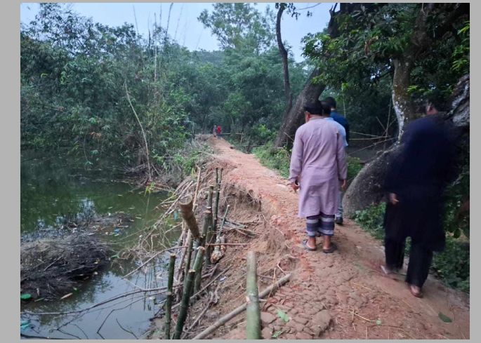 ১০ গ্রামের মানুষের ভোগান্তি চরমে ব্রাহ্মণপাড়া দুলালপুর – বালিনা সড়কটির বেহাল দশা