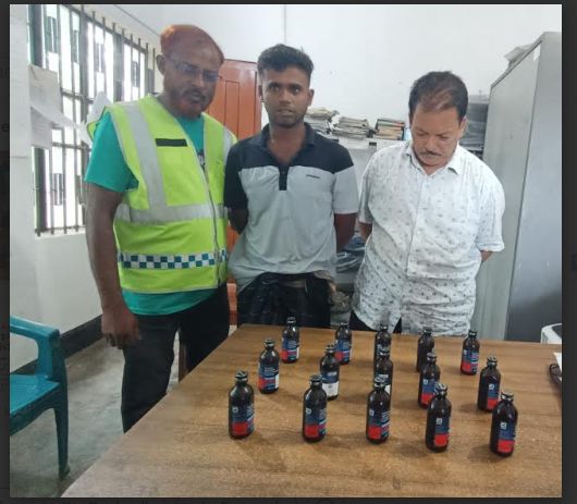 ঝিনাইদহ কালীগঞ্জে ফেনসিডিলসহ দুই মাদক ব্যবসায়ী গ্রেফতার